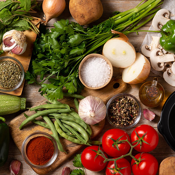 Fresh ingredients at Miskut